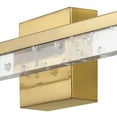 thumbnail image 4 of JONATHAN Y Mario 22" 1-Light Modern Contemporary 360-Degree Rotatable Iron/Seeded Acrylic Integrated LED Vanity Light, Brass Gold/Clear, 4 of 9