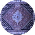 thumbnail image 1 of Ahgly Company Machine Washable Indoor Round Persian Blue Traditional Area Rugs, 5' Round, 1 of 4