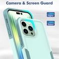 thumbnail image 4 of for iPhone 15 Pro Max Case,Heavy Duty Drop Protection Edge Raised Rugged Shockproof/Drop Proof/Dust Proof Military Protective Tough Durable Cell Phone Cover for Men Women,Mint, 4 of 6