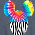 thumbnail image 3 of Mickey & Friends - Tie Dye Zebra Print Mickey - Women's Short Sleeve Graphic T-Shirt, 3 of 5
