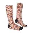 thumbnail image 3 of Picia Women Crew Soft Moisture-wicking Socks Maneki-Neko Cats Pattern Design Cotton Socks, One Size fit All, 3 of 9