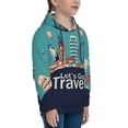 thumbnail image 3 of Kll Unisex Kids Boys Girls Hooded Pocket Pullover Hoodies-Let'S Go Travel, 3 of 9