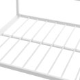 thumbnail image 7 of Full over Full Low Bunk Bed for Kids Teens Adults, Metal Bunk Bed Frame with Ladder and Safety Guardrails, Load-Bearing 350lb, Noise Free, White 77.1''Lx55.9''Wx53.7''H, 7 of 7