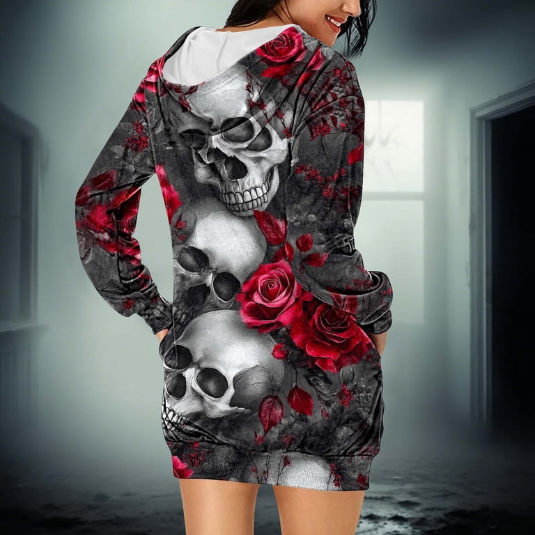 Taqqpue Halloween Costume Hoodie Dress for Women Fashion Ghost Pumpkin Witch Mini Dresses Long Sleeve Outfit Cosplay Halloween Party Dress with ... Taqqpue Halloween Costume Hoodie Dress for Women Fashion Ghost Pumpkin Witch Mini Dresses Long Sleeve Outfit Cosplay Halloween Party Dress with ...