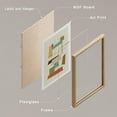 thumbnail image 4 of PixonSign Framed Wall Art, Mid-Century Modern 1960s Vintage Nordic Polygons Posters, Set of 4 Abstract Geometric Prints Colorful Wall Decor, Contemporary Wall Décor for Bedroom -11"x14" Natural, 4 of 5