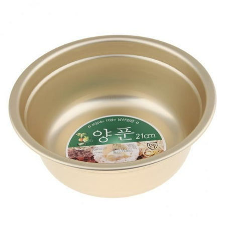 

2x Mixing Bowls Aluminum Mirror Finish Egg Beating Pan Thickened Utensil 21cm