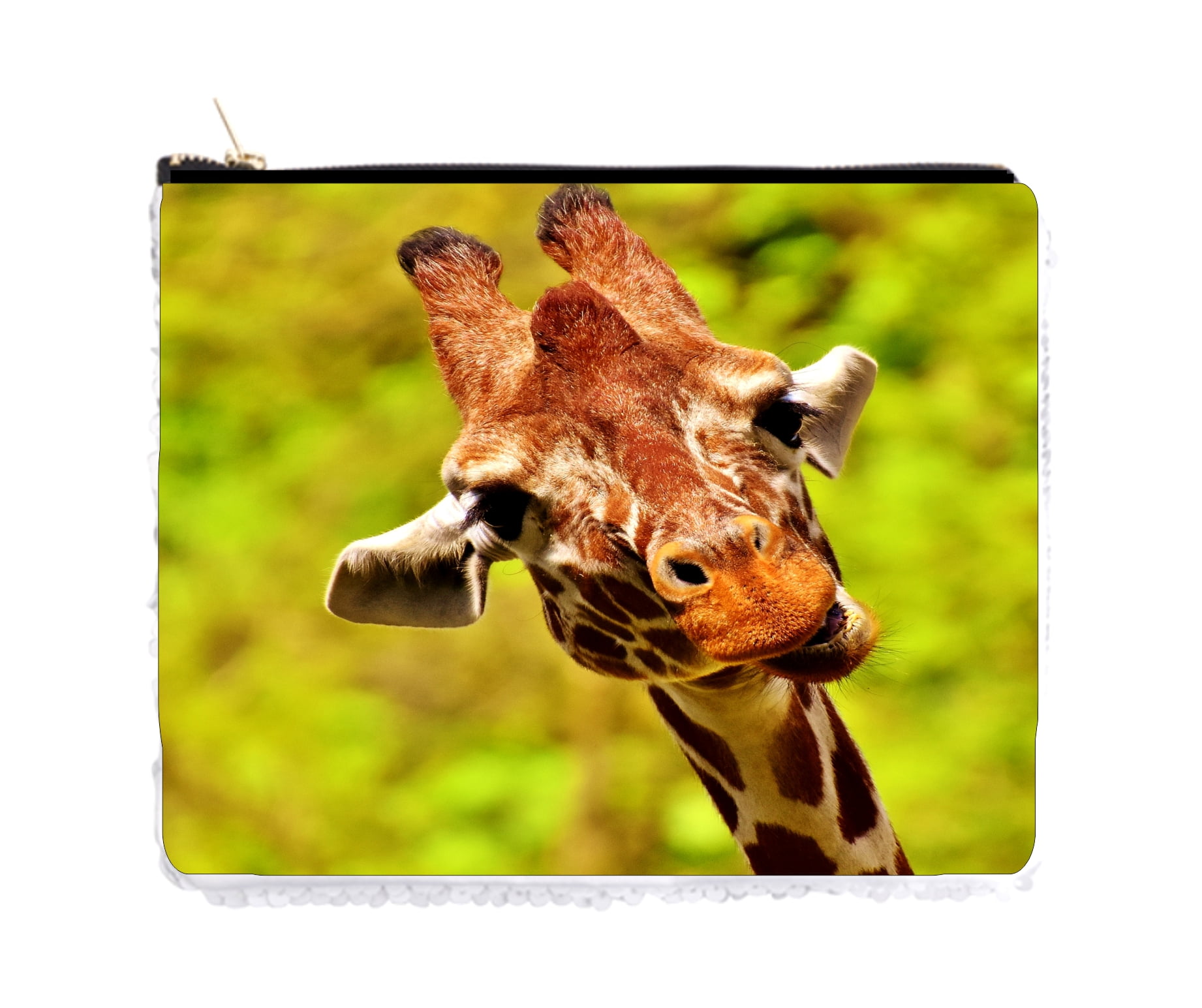 Pencil Bag Animal Giraffe Funny Face Holder Pouch Gold / Silver - Pencil Bag Animal Giraffe Funny Face Holder Pouch Gold / Silver -