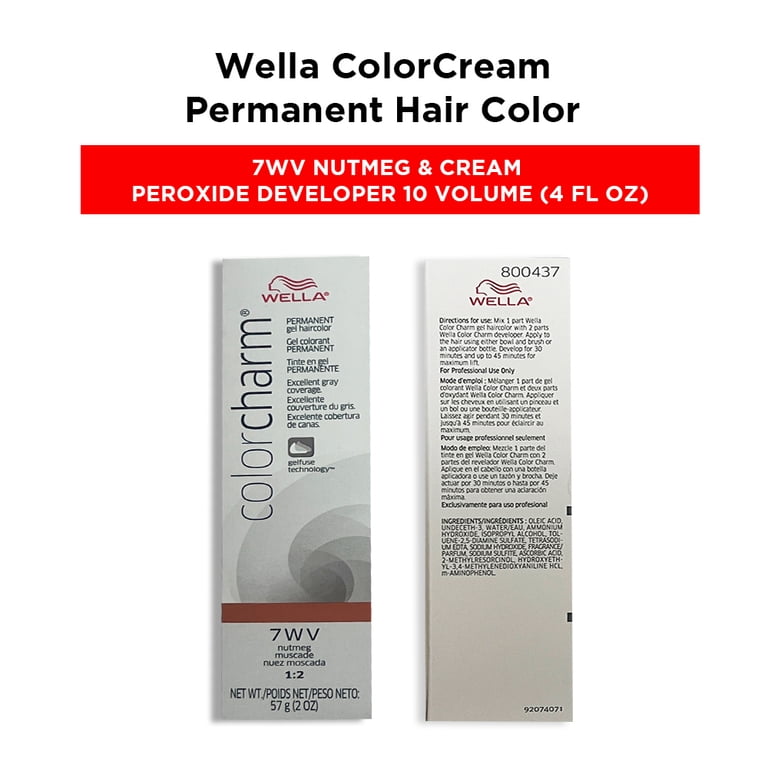 Wella Color Cream Permanent Gel Hair Color - 2 oz ( 7WV Nutmeg Wella Color Cream Permanent Gel Hair Color - 2 oz ( 7WV Nutmeg