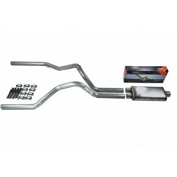 Ford F150 F250 1987-1994 Dual Exhaust Kit Flow II Stainless Muffler Kit