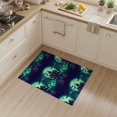 thumbnail image 2 of ODIKA 3'x5' Washable Throw Rug Halloween Eerie Gothic Cemetery Tilted Tombstones Flying Bats for Entryway, Kitchen, Mudroom, Stain Resistant, Low Profile, Non-Slip, 2 of 7