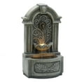 thumbnail image 2 of LuxenHome 29.7" H Gray Resin Elegant Wall Freestanding Outdoor Water Fountain with Lights, 2 of 6