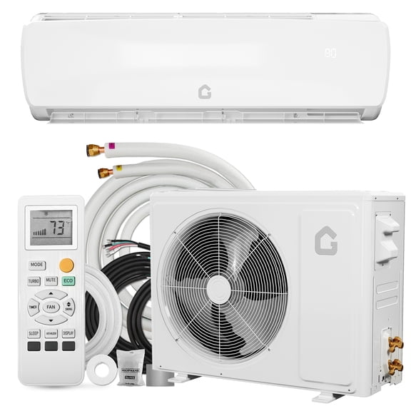 CazToi 12000 BTU 19 SEER2 Mini Split Air Conditioner/Heat Pump 115V Cools 750 Sq.Ft 4-in-1 Inverter Pre-Charged Kit Included