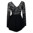 thumbnail image 2 of Plus size Lace Overlay Romper Dress Black, 2 of 3