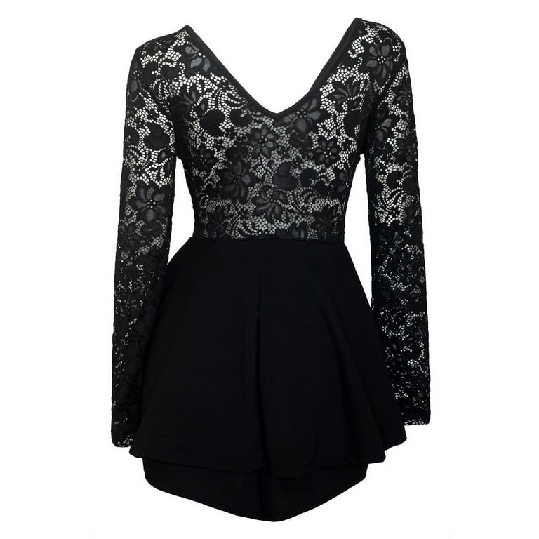 Plus size clearance lace romper dress