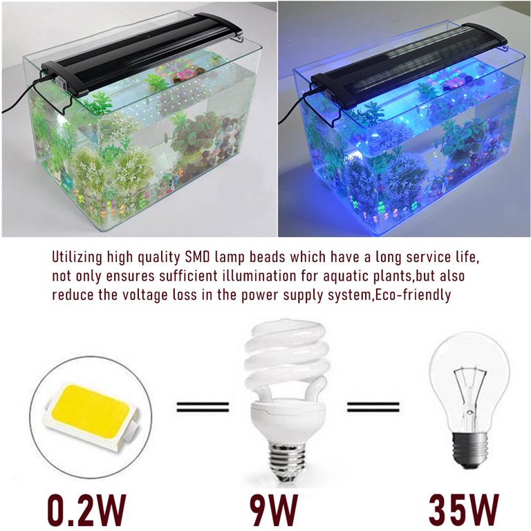 bulbs for fish box IFCOW 78 LED Aquarium Lamp, Multi Color Full Spectrum for 24-35