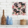 thumbnail image 3 of Dachshund Dogs Watermelon Wall Clock Square Silent Non Ticking Battery Operated Clock for Home Bathroom Kitchen Bedroom Living Room, 3 of 8