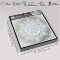 thumbnail image 2 of Paquete De 24 Azulejos De Papel Tapiz De 8 X 8 "Para Protector Contra Salpicaduras De Cocina En Diseño De Mandala Blanco. Pelar Y Pegar Los Azulejos De Papel. Placa Para Salpicaduras Apta Para Inquili, 2 of 5