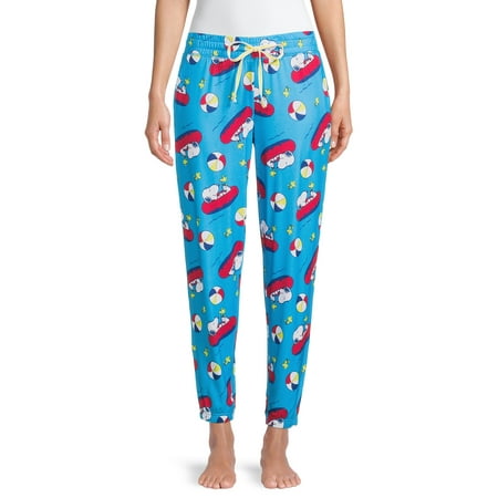 

Peanuts Women s and Women s Plus Pool Day Snoopy Sleep Joggers