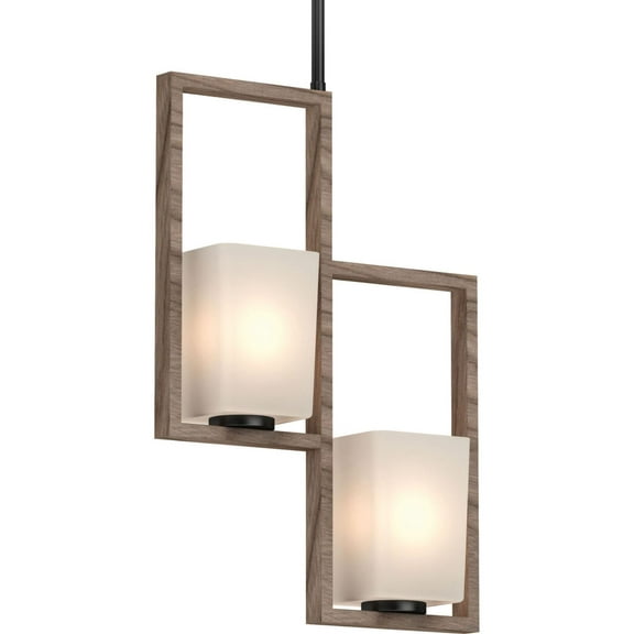 Volume Lighting 5552 Paxton 2 Light 14" Wide Square Mini Chandelier - Black