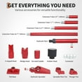 thumbnail image 2 of Garvee Portable Hydraulic Jack Kit, 4 Ton, With Storage Case, 4.6 ft Oil Hose, Red, 2 of 7