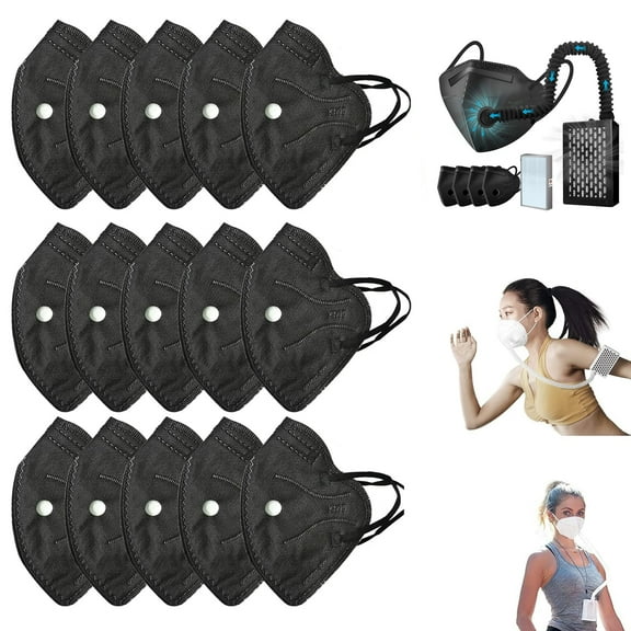 (15PCS,Black Filter) Rsenr Filter ​​Compatible with Rsenr R18 Mask and BROAD AirPro Electrical Air Respirator Filter