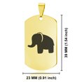 thumbnail image 2 of Stainless Steel Elephant Good Luck Charm Dog Tag Keychain Circle Ring, 2 of 2