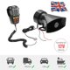 thumbnail image 5 of Riwesomey Bocina de alarma de coche 12V 100W 7 sonidos de sirena sirena de coche bocina de vehículo micrófono PA sistema de altavoces alarma de seguridad Paneles de instrumentos para automóviles, 5 of 8