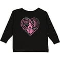 thumbnail image 3 of Inktastic Breast Cancer Awareness Heart Words Boys or Girls Long Sleeve Toddler T-Shirt, 3 of 5