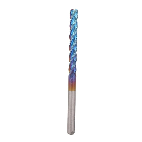 Fraise à 4 Flux 4 Flux Tungstène Acier Extrémité NanoBlue Revêtement CNC Fraise 3.175x25x50mm