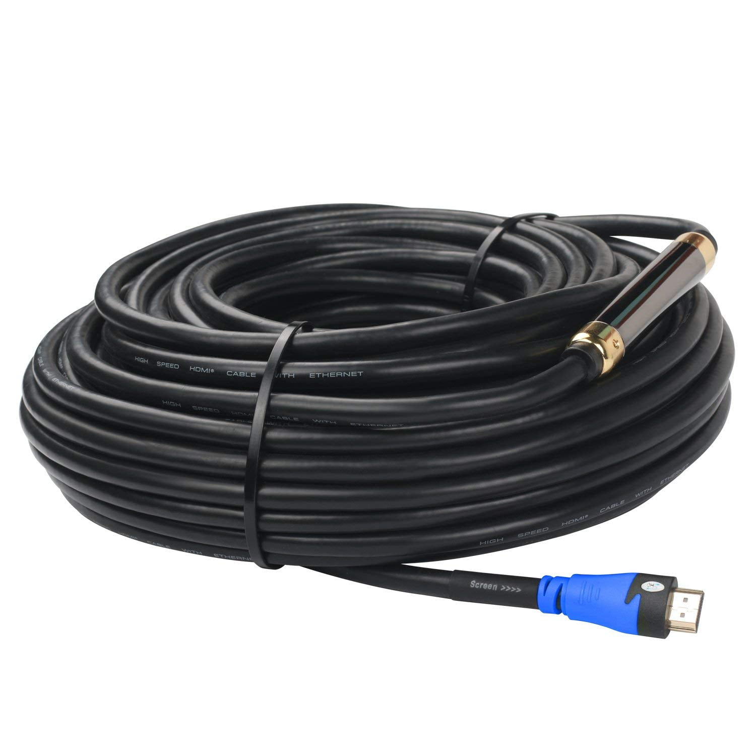 HDMI Cable 100 Feet with Signal Booster,SHD 100' HDMI Cord 2.0V Support