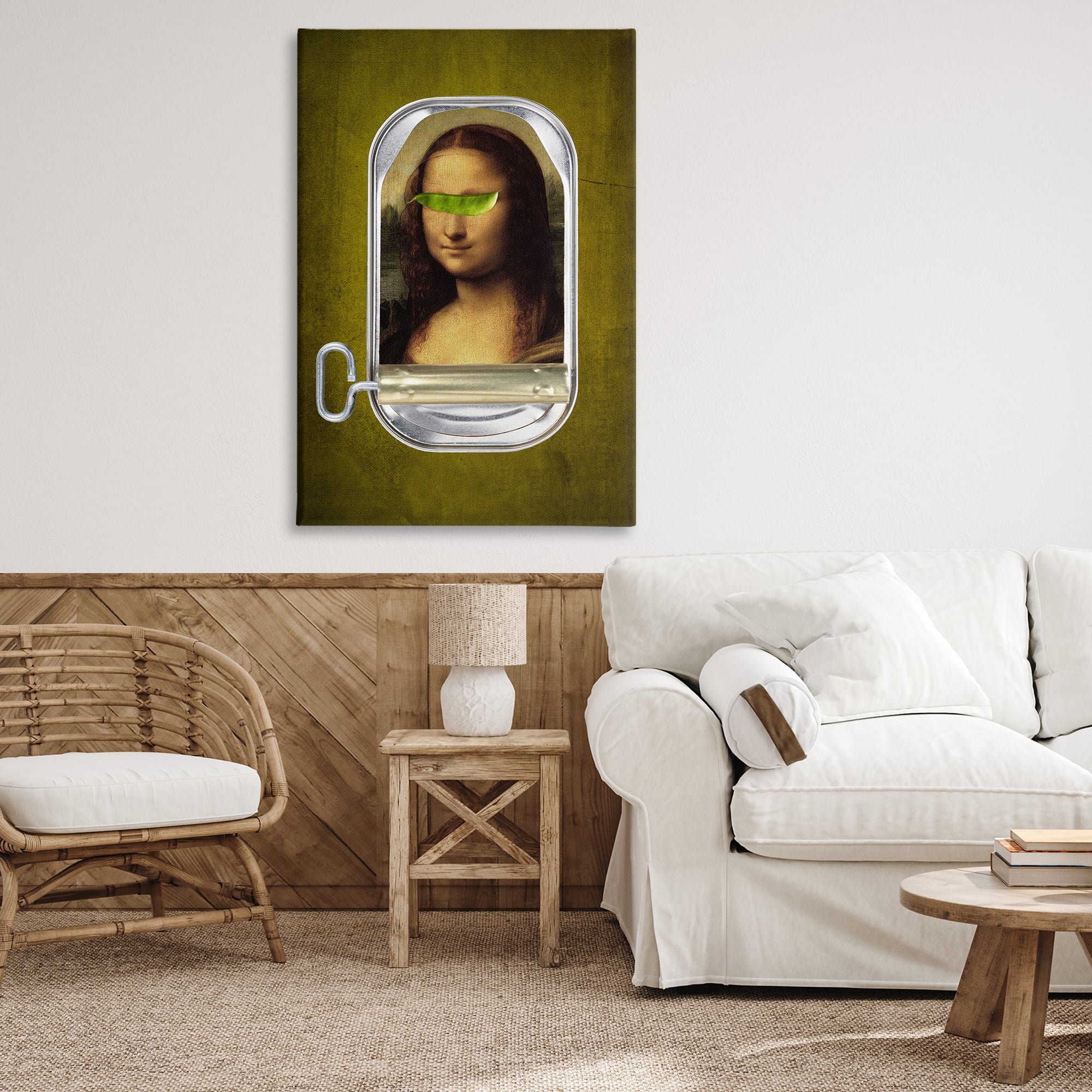 Canned Mona Lisa Canvas Wall Art, design by Elo Marc
