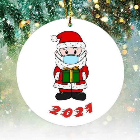 

2021 Christmas Santa Claus Anti-epidemic Prevention Pendant Crafts