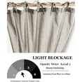 thumbnail image 2 of The Art Box Linen Curtains Striped Window Curtains 84 inches Striped Black Home Farmhouse Door Window Drapes for Living Room Bedroom,Tie Top, 2 Panels Set, 2 of 6