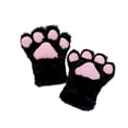 thumbnail image 4 of Fgnfyis 1PC Winter Gloves for Women Women Winter Cat Fingerless Cosplay Performance Convertible Mittens Plush Warm Black, 4 of 4