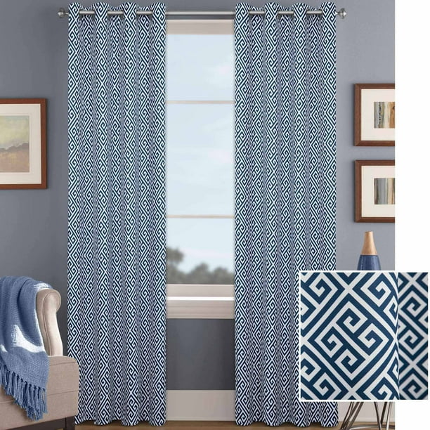 Better Homes and Gardens Greek Key Curtain Panel with Grommets