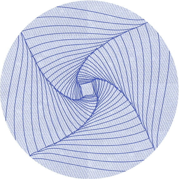 Ahgly Company Machine Washable Indoor Round Transitional Lavender Blue Area Rugs, 5' Round