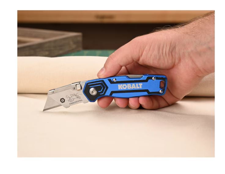 3 PACK Kobalt Lockback 3/4-in 11-Blade Folding Utility Knife