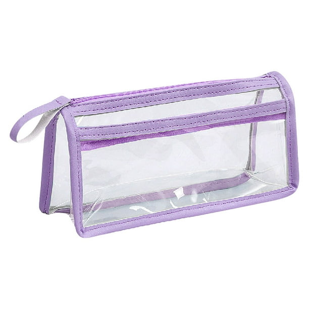 Bolsa para boligrafos transparente de doble capa bolsa para boligrafos simple de gran capacidad para examen Zhivalor Mochilas Loncheras y Lapiceras