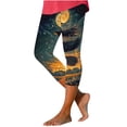 thumbnail image 3 of NSLGXD Womens Witch Print 7/8 Leggings Halloween High Waisted & Straight Leg Summer Yoga Pants for Athletic Workout S-3XL, 3 of 6