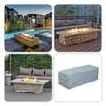 thumbnail image 2 of Housse pour Foyer Rectangulaire Extérieur Covers&All, Rectangulaire, Robuste, 18 Oz, Imperméable, Résistante aux UV et aux Intempéries, pour Patio, Pelouse, Jardin Extérieur, Évents et Cordons de Serrage (32"L x 22"L x 17"H, Gris), 2 of 7