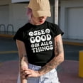 thumbnail image 2 of See Good in All Things - Being Positive Inspirational Quote, Groovy Text, Royal Blue T-Shirt, XL, 2 of 5