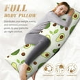 green avocado Long Body Pillow Cover Hidden Zipper Body Pillow Case