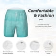 thumbnail image 3 of Balery Blue And Turquoise Mens Swim Trunks Swim Shorts for Men Quick Dry Inseam Beach Shorts with Compression Liner Pocket-X-Large, 3 of 9
