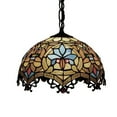 Tiffany Style Stained Glass Ceiling Light Vintage Dome Shade Chandelier