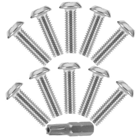 WHAMVOX Car Plate Screw 1 Set Sleek Design Stainless Steel Silver License Plate Bolts And Nuts Vehicle Installation