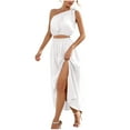 thumbnail image 2 of LOVZFMLL Robes Mode Femme Nœud Fendu Grande Robe de Costume, 2 of 8