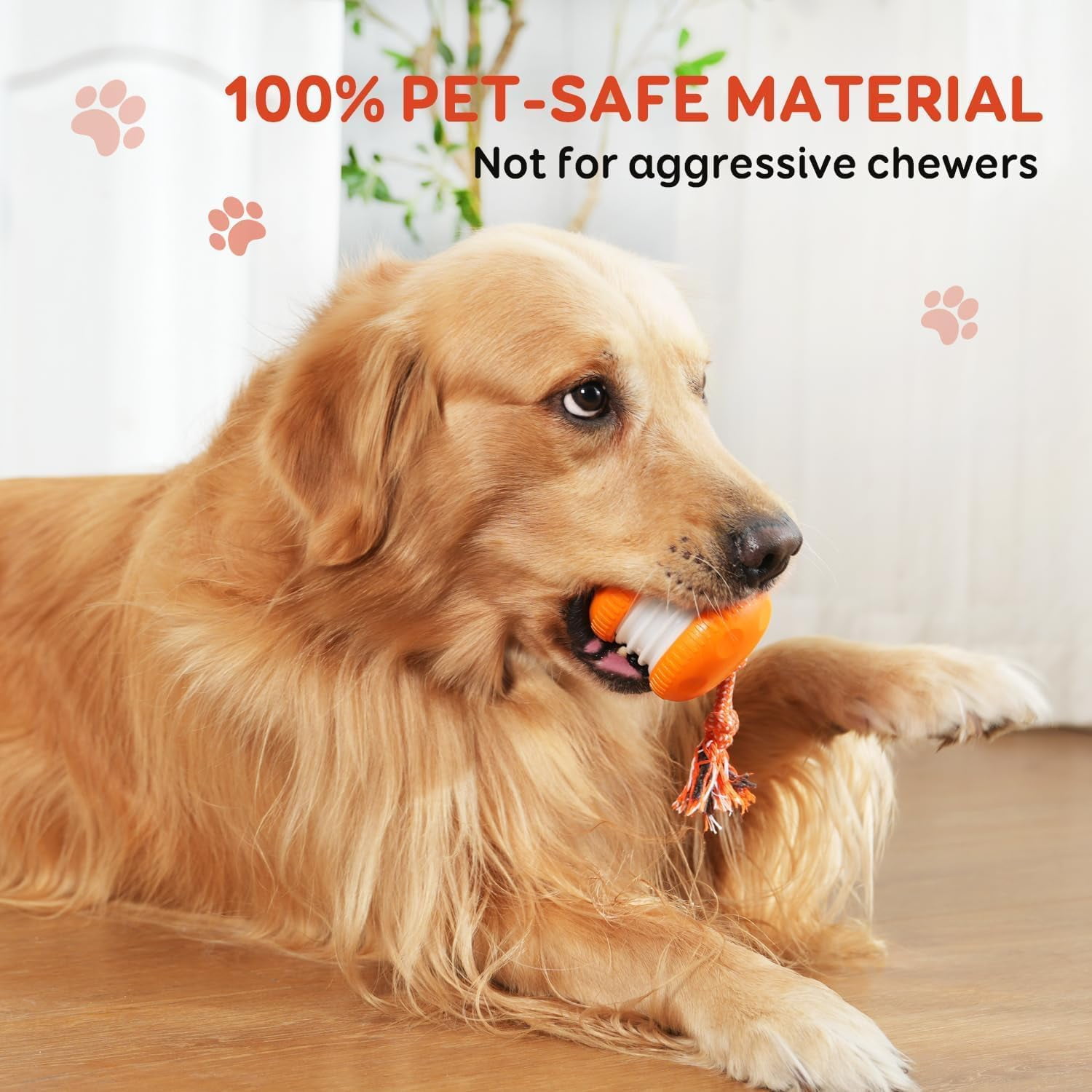 Interactive Dog Toys, Random Path Electric Automatic Moving and Rolling Dogs Toy with Rope for Small Medium Large Dogs, Motion-Activated Stimulation Boredom Relief (Orange)