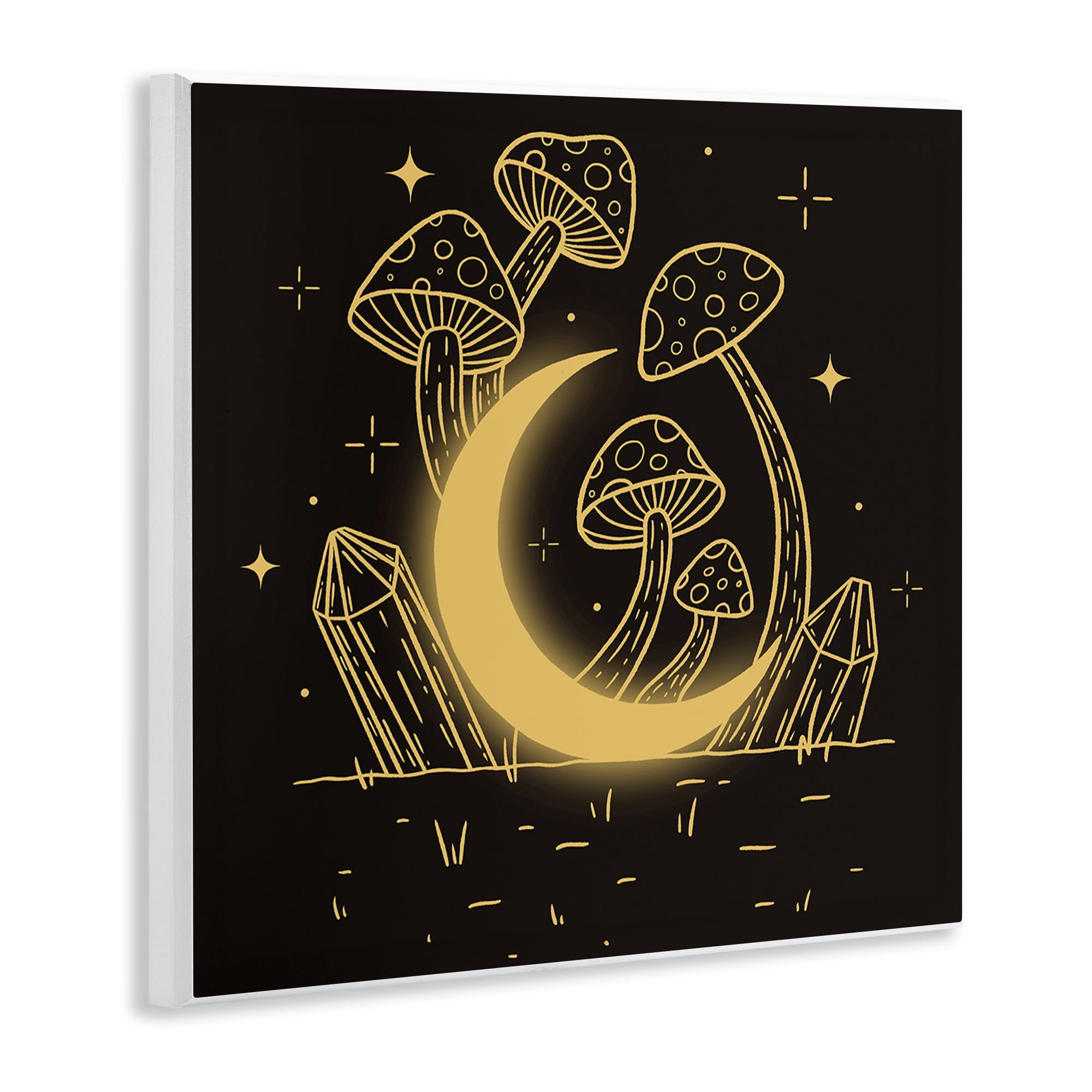 Stupell Industries Moon In The Shroom Plants & Flowers Painting Unframed Art Print Wall Art, 12 x 12