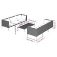 thumbnail image 4 of vidaXL 7 Piece Garden Lounge Set with Cushions Poly Rattan Dark Grey, 4 of 5