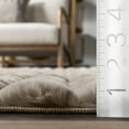 thumbnail image 2 of nuLOOM Jeni SuperiorWash Solid Faux Rabbit Machine Washable Area Rug, 6' x 6', Square, Jeni Taupe, 2 of 5